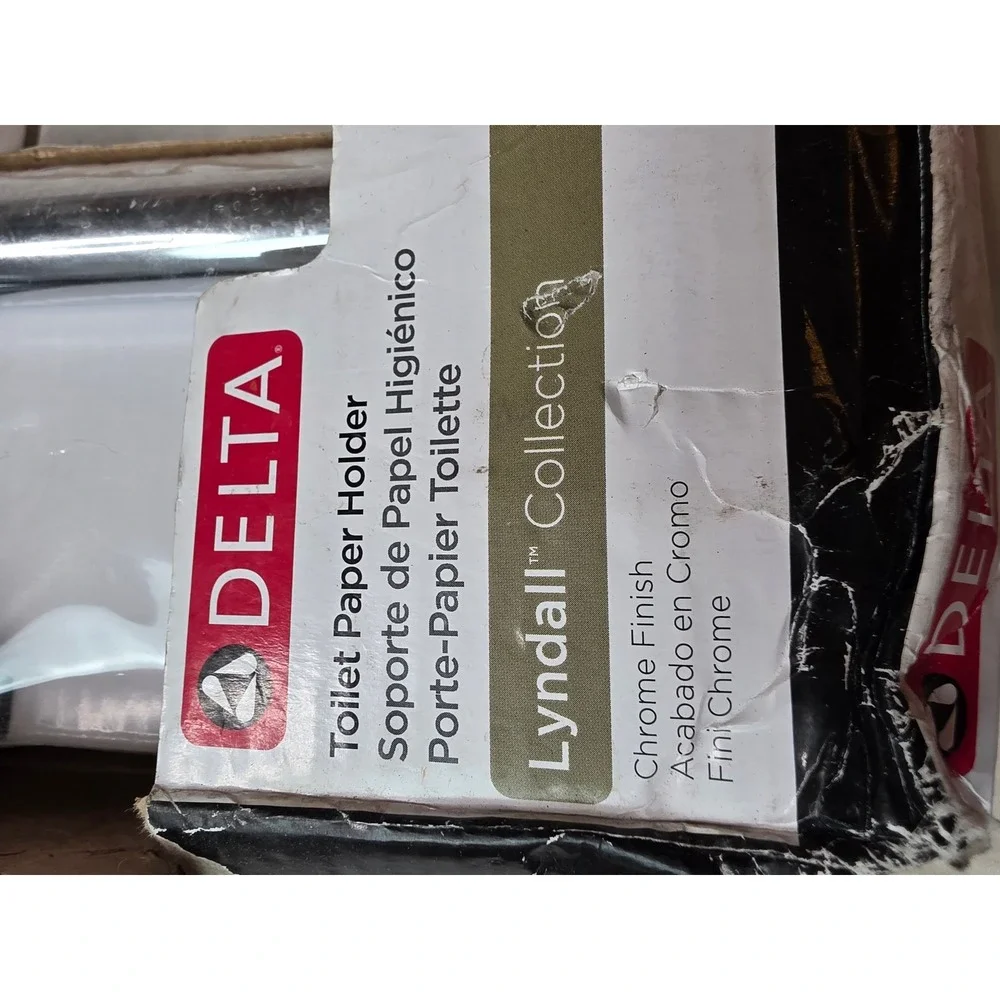 Delta Lyndall Chrome Toilet Paper Holder Wall Mount LDL50-PC Quick Click New‎ F1